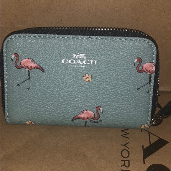 flamingo purse coach